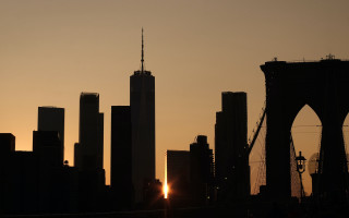 Cityscape sunset tower ruins sky - the distance behind free wallpaper