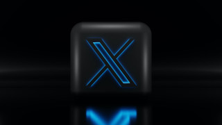 Blue illuminated x reflection expressionism - a reflection free wallpaper