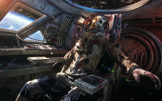 Space station man skull laptop - a skull free wallpaper