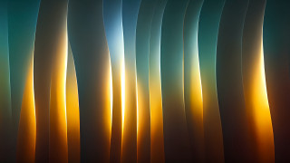 Wavy lines blue background yellow - abstract art free wallpaper