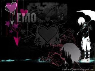 Girl umbrella hearts gothic anime - a pink heart free wallpaper