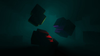 Dark room green red light - different color free wallpaper