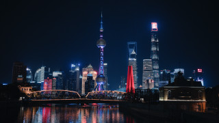 City skyline bridge river night 59 - the water and buildings free wallpaper
