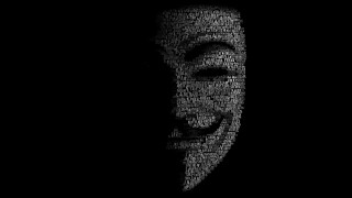 Mask words dark white monochrome - a white mask free wallpaper