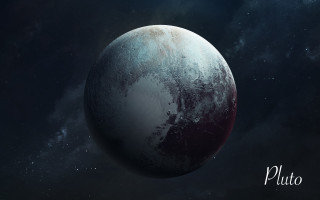 Planet red white sky stars - substance free wallpaper