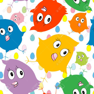 Colorful birds polkas lyco art - bird free wallpaper