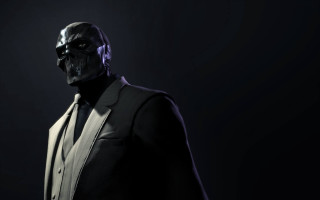 Man suit tie black background 10 - unreal engine 5 free wallpaper