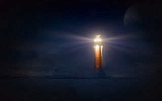 Light tower moon night starry - alexander jansson free wallpaper for desktop