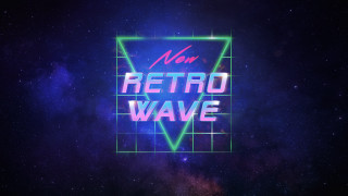Neon sign retrowave space stars - an album cover free wallpaper