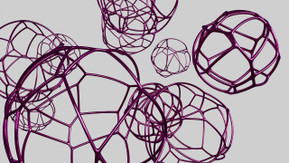 Balls in air gray background - c4d free wallpaper