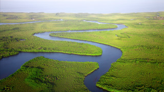 River forest hillside sky nature - river free wallpaper