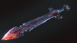 Futuristic sword red flame polearm - a red flame free wallpaper