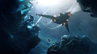 Space station spaceship man rock - a spaceship free wallpaper