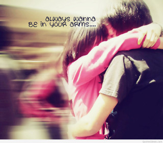 Couple hugging love quote fire - the back of them free wallpaper