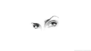 Evaline ness woman eye blackwhite - realistic eye free wallpaper
