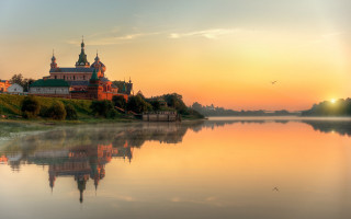 Castle hill lake sunset mystical - sunrise time free wallpaper