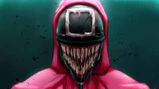 Pink suit man helmet green - dom qwek free wallpaper