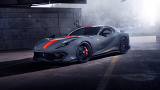 Silver sportscar redstripes parkinggarage fog - a parking garage free wallpaper