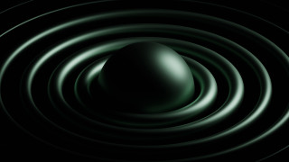 Black background green swirl space - redshift free wallpaper