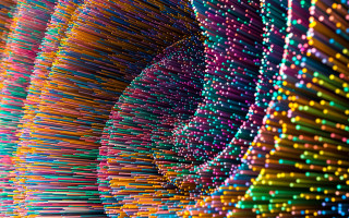 Colorful beads spiral wall 3d - beeple free wallpaper