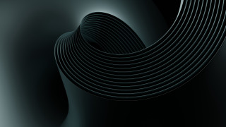 Black white abstract spirals sculpture - object free wallpaper