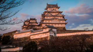 Castle tower trees cloudy sky - a tower free wallpaper
