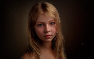 Young girl blonde hair blue - a young girl free wallpaper