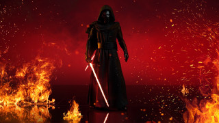 Dark costume light saber fire - a fire free wallpaper