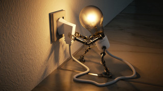 Light bulb wall outlet shock - free light wallpaper