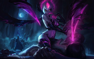 Demon woman bed cave glowing - a dark cave free wallpaper