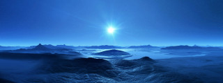 Mountain range sun blue sky - moonlight free wallpaper
