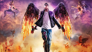 Fiery wings man fantasy battle - other person free wallpaper