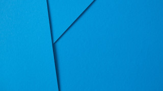 Blue background paper corner 3d - international typographic style free wallpaper