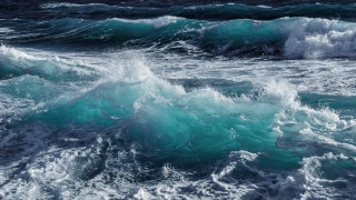 Ocean waves beach sunset ship - ocean free wallpaper