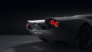 Black sports car red tail 8 - the back of the car free wallpaper
