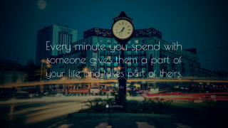 Clock quote city night lights - free love wallpaper