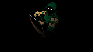 Ninja sword holding green black - vector art free wallpaper
