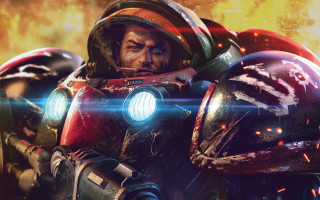 Man suit helmet gun fire - holding free wallpaper