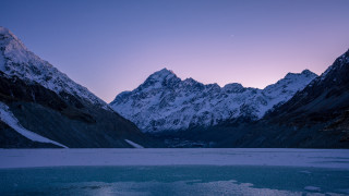 Mountain lake moon forest sunset - bob thompson free wallpaper