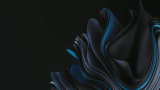 Black blue abstract curves 3d - cinema 4 d free wallpaper