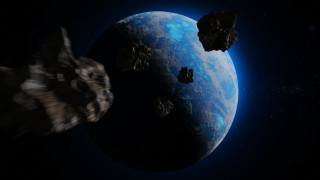 Space ship planet star distant - a distant object in the foreground free wallpaper