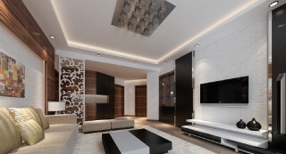 Living room large tv couch - light and space free wallpaper