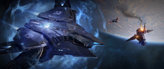 Space ship flying space planet - a space ship free wallpaper