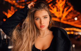 Elina karimova night city street - a city street free wallpaper