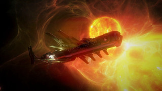 Space shuttle colorful space stars - background free wallpaper