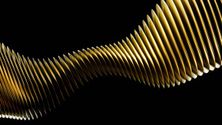 Black gold wavy abstract sculpture - carol bove free wallpaper