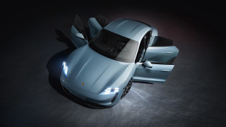 Blue sports car doors open 2 - its door free wallpaper