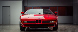 Red car garage open door - a window open free wallpaper