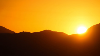 Bird sunset mountains orange sky - douglas robertson bisset free wallpaper