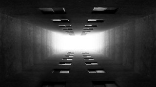 Long hallway windows light dark - carol bove free wallpaper
